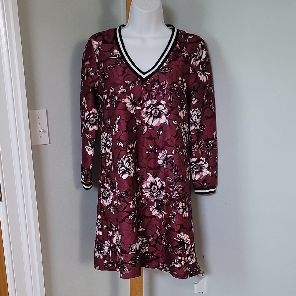 Love & Pieces Burgundy Floral Dress